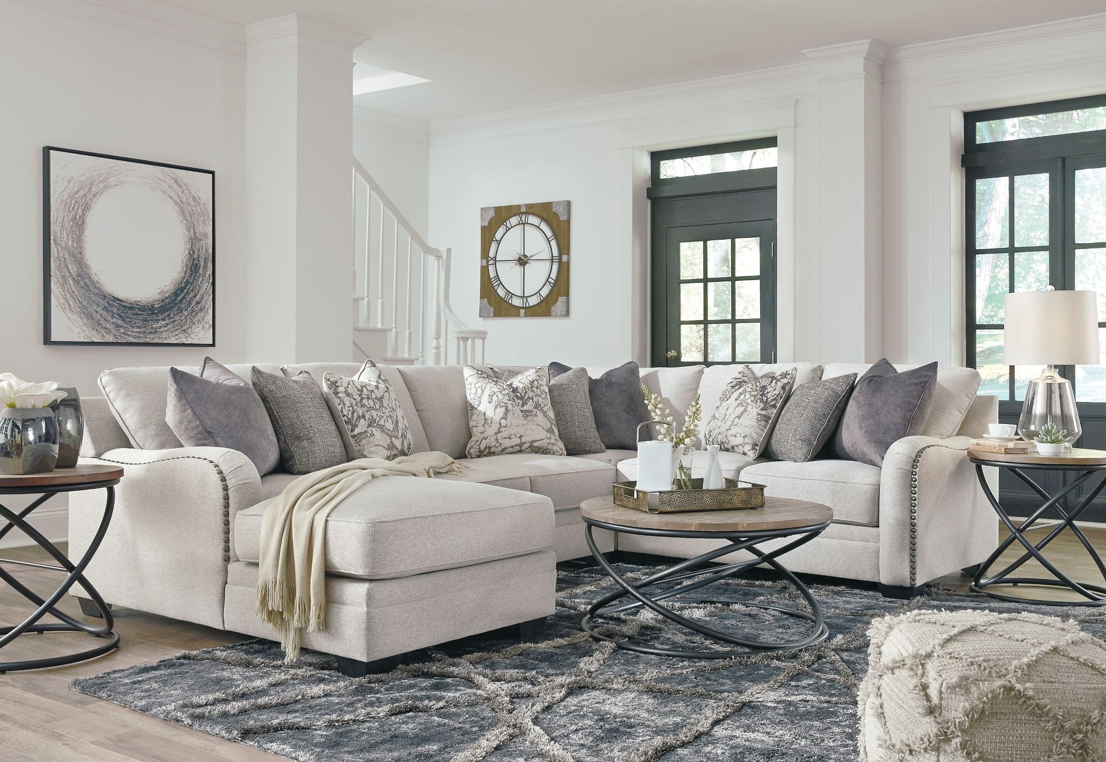 FurnitureETC Furniture & More Dellara Chalk LAF Sectional from Ashley