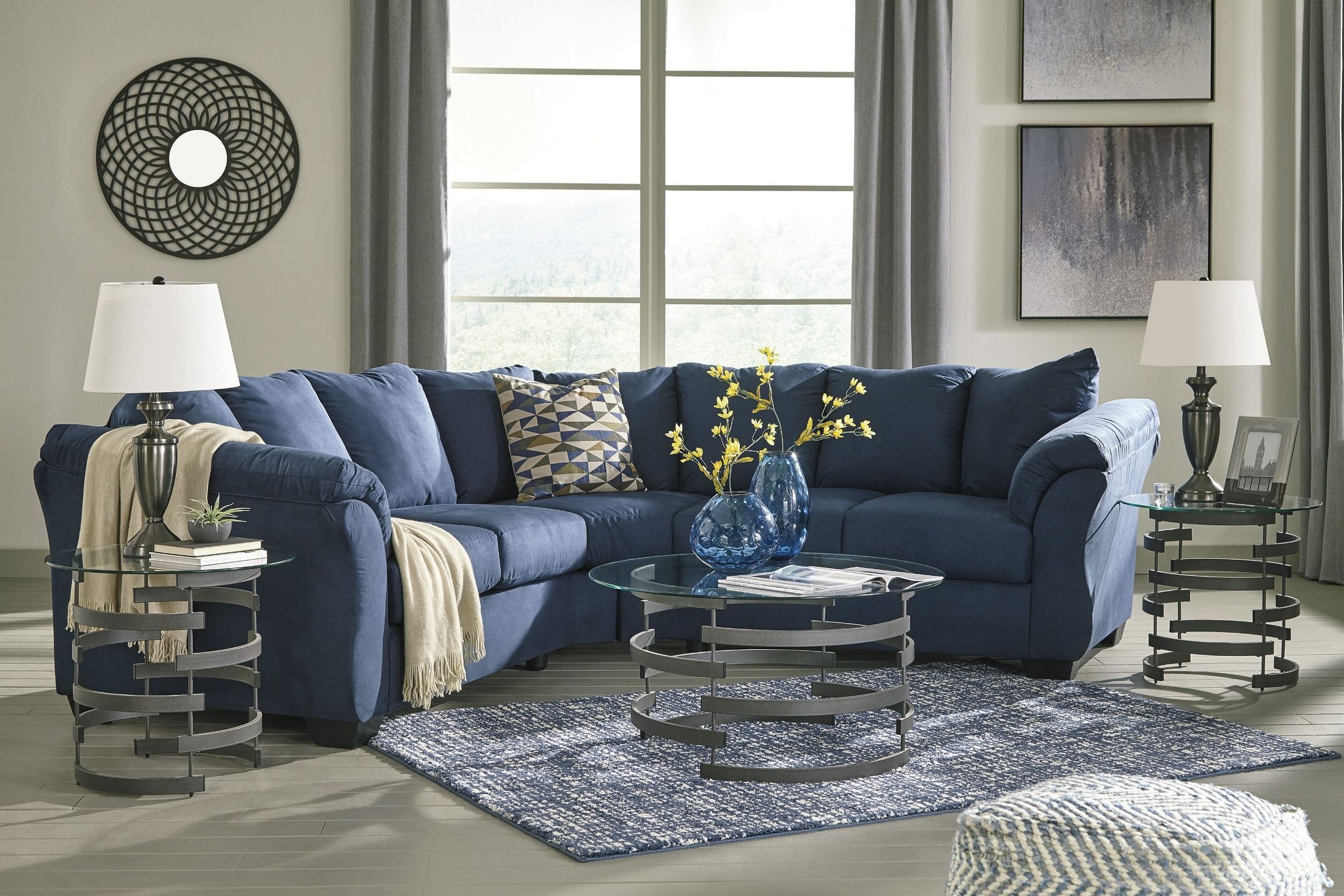 FurnitureETC Furniture & More Darcy Blue Sectional from Ashley