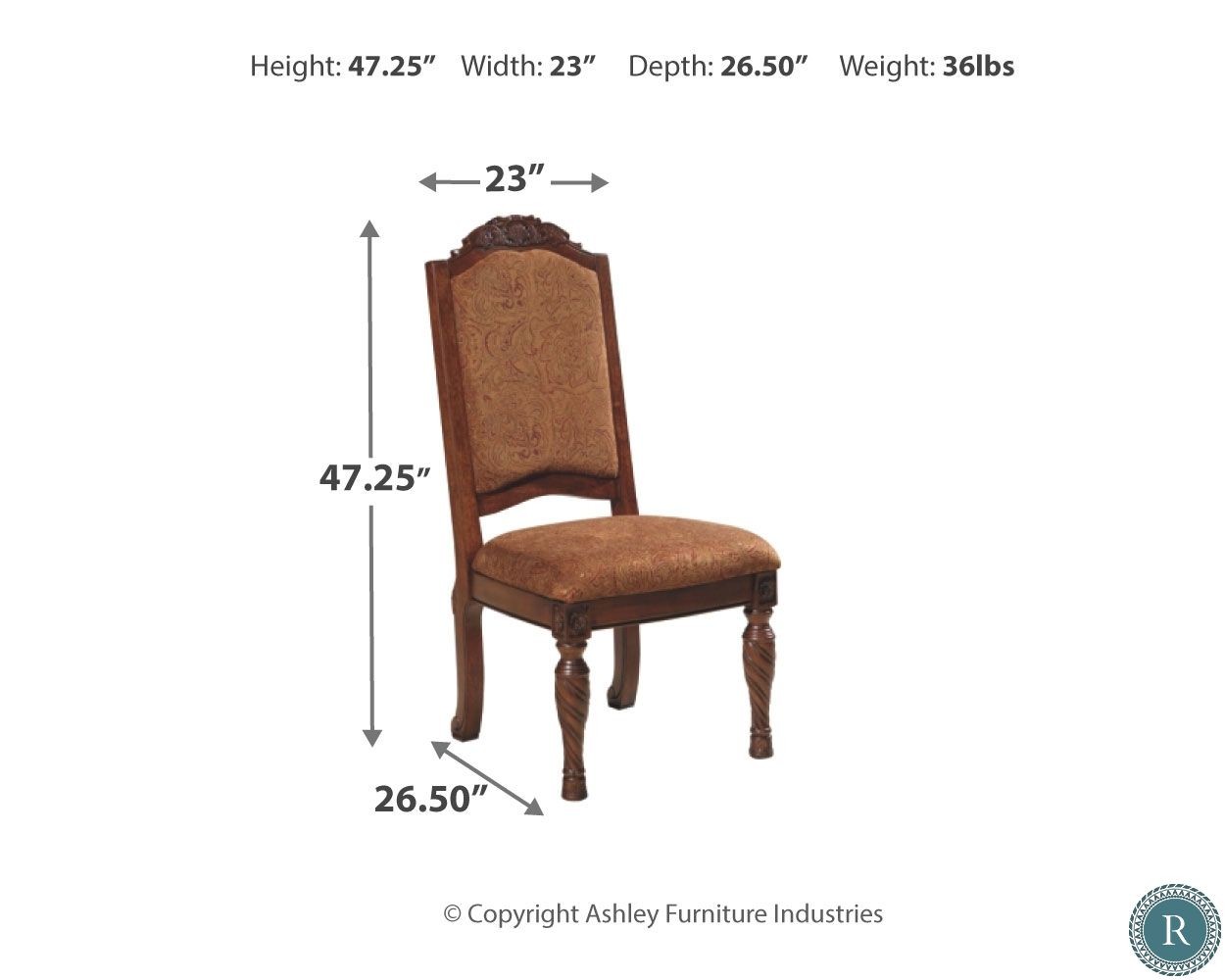 FurnitureETC Furniture & More North Shore Upholstered Side Chair Set